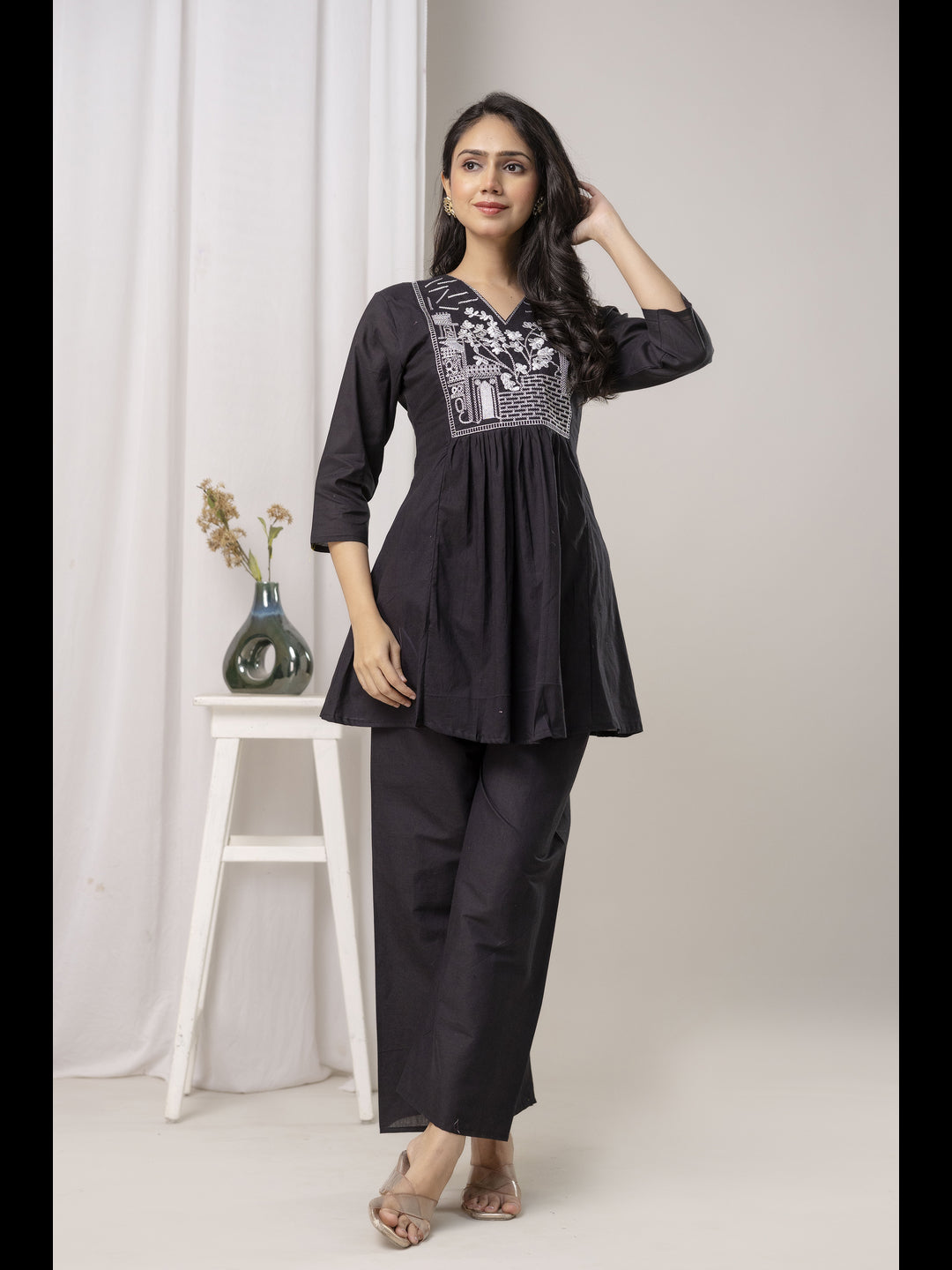 Black Embellished Co-Ord Sets