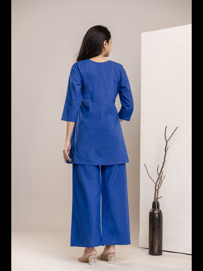 Blue Embellished Co-Ord Sets