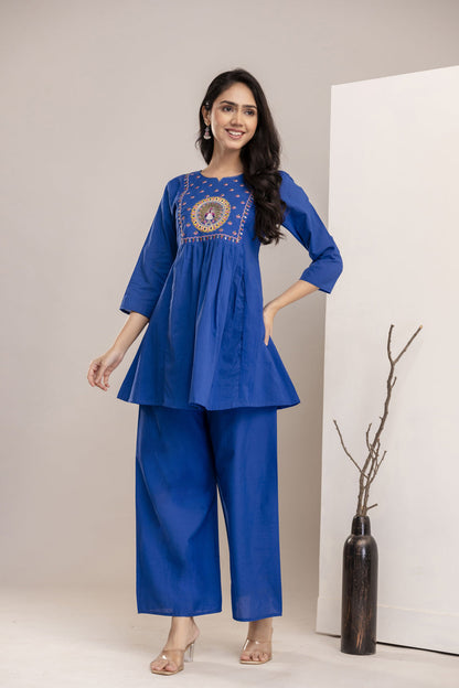 Blue Embellished Co-Ord Sets