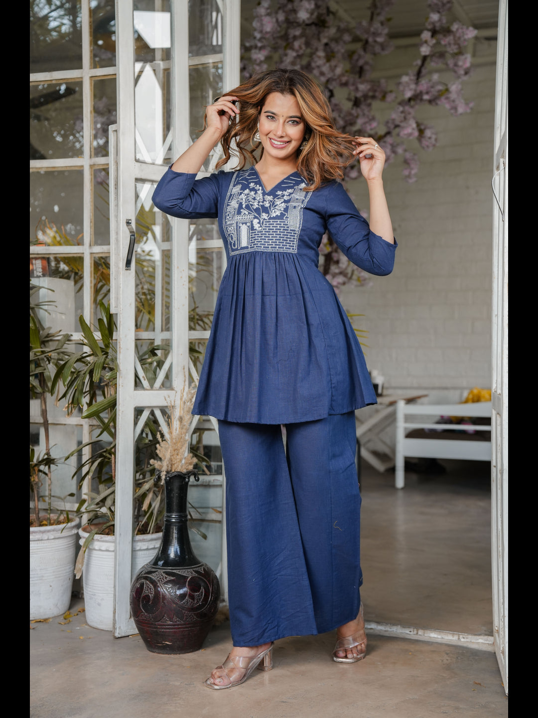 Blue Embellished Co-Ord Sets