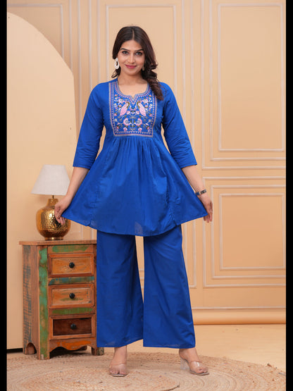 Blue Embellished Co-Ord Sets
