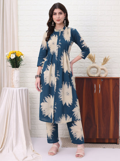 Multi Pure Cotton Embellished Co-ords Set