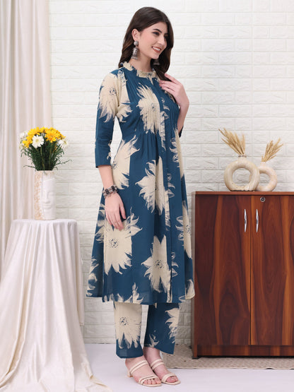 Multi Pure Cotton Embellished Co-ords Set