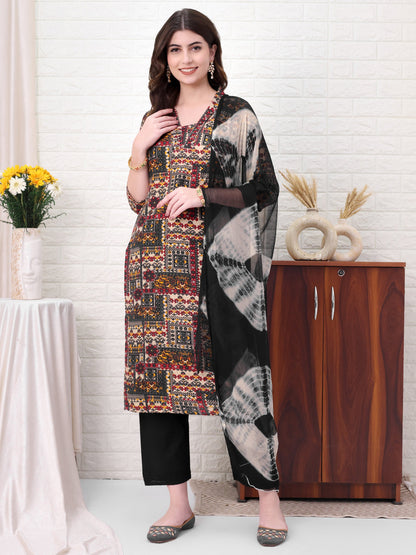 Multi Rayon Self Design Kurta Sets