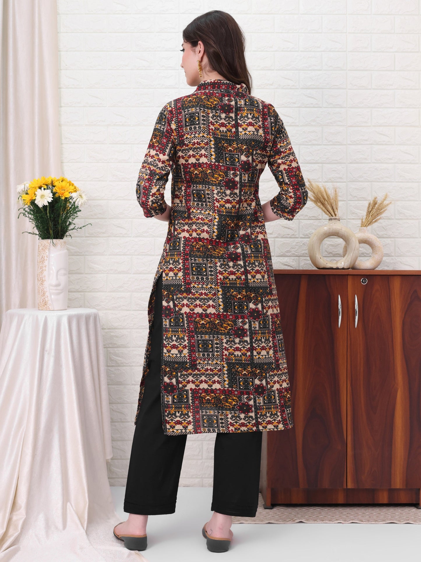 Multi Rayon Self Design Kurta Sets