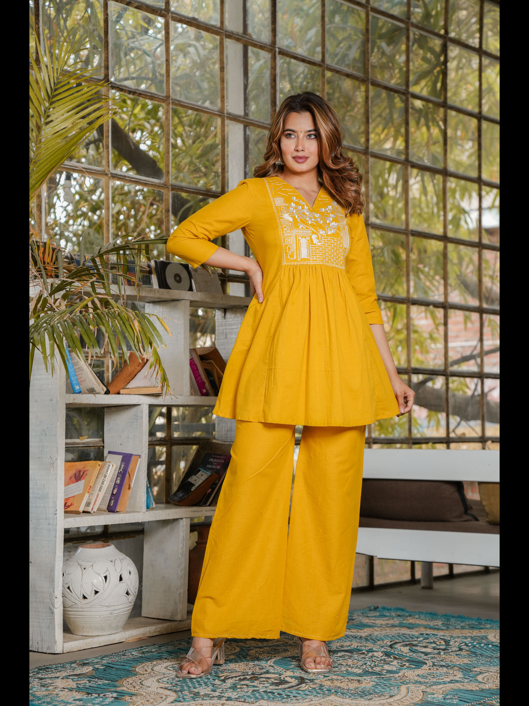 Mustard Embellished Co-Ord Sets