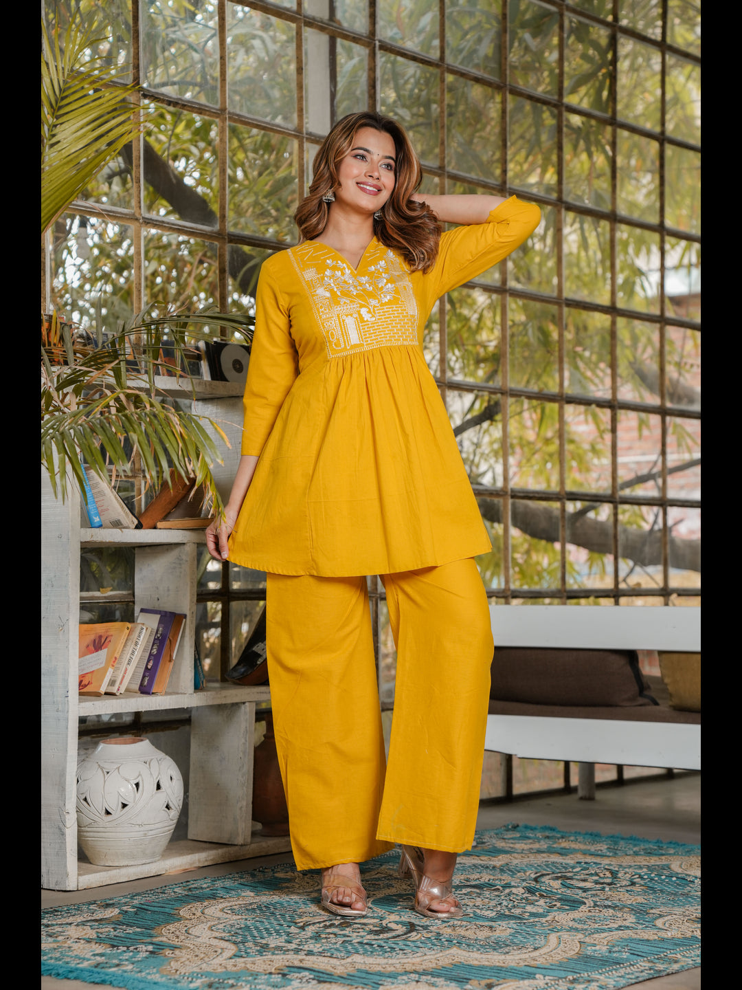 Mustard Embellished Co-Ord Sets