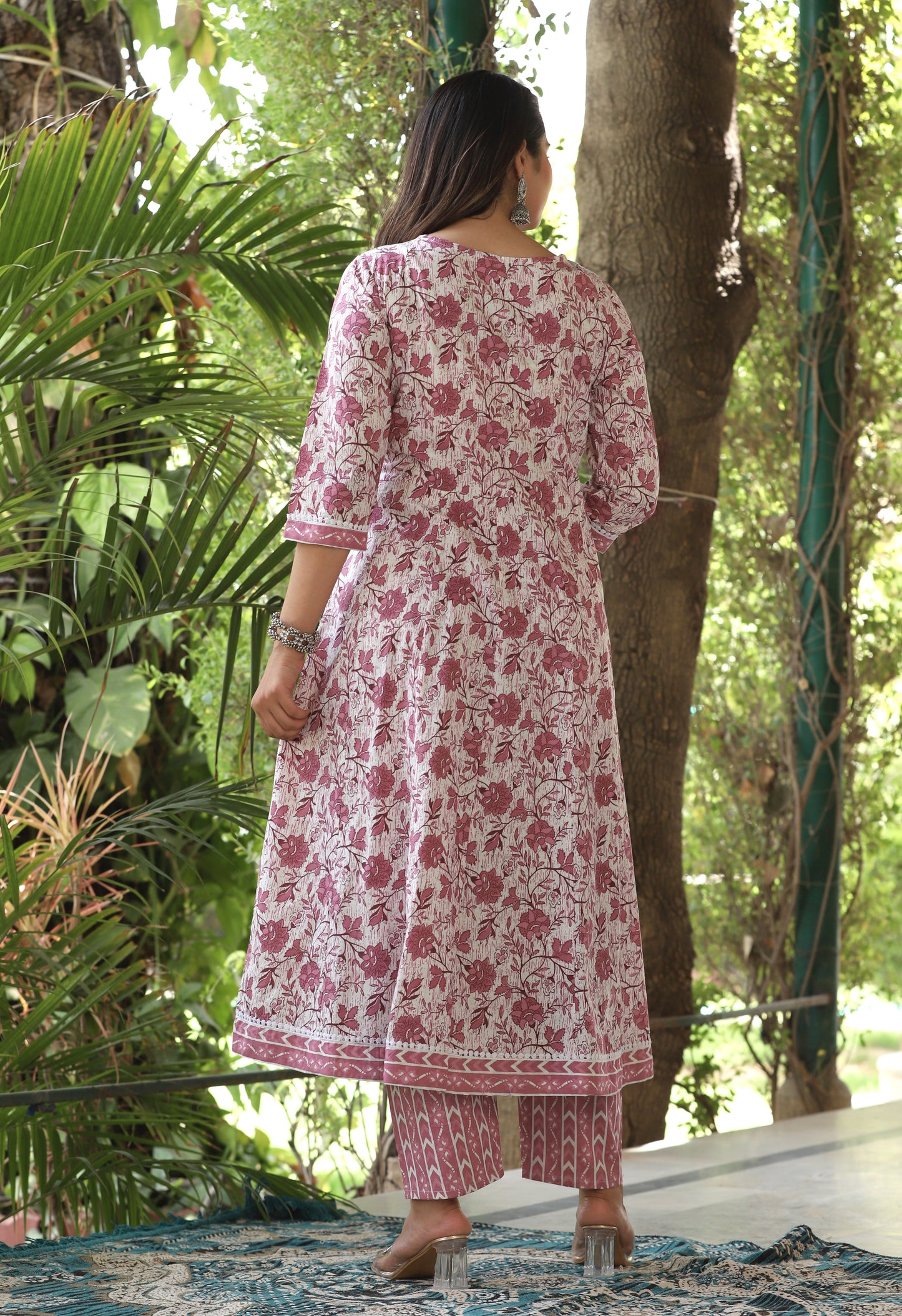 Multi Straight Cotton Printed Kurta With Pant And Dupatta