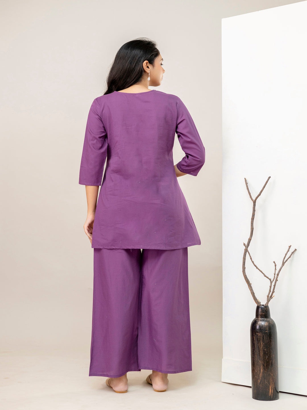 Purple Embellished Co-Ord Sets