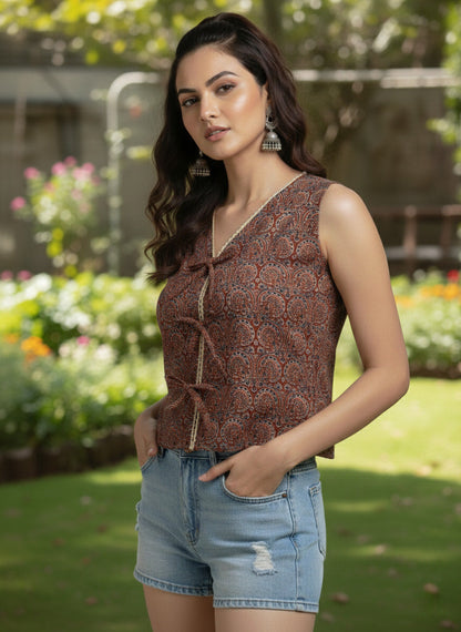 Bohemain Print Crop Top