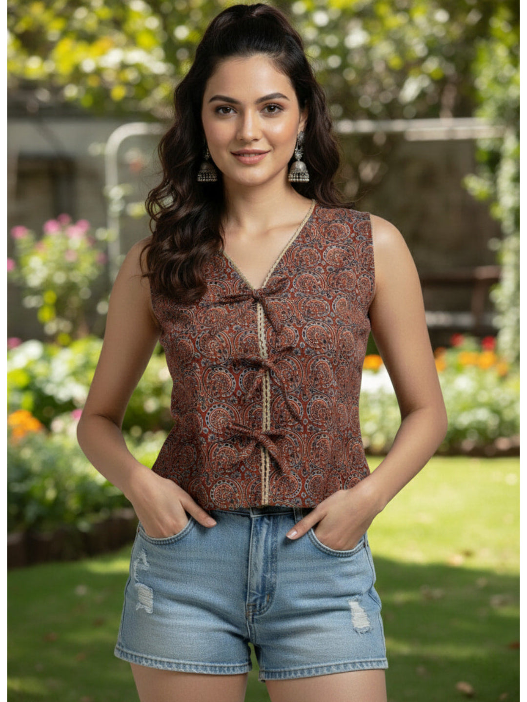 Bohemain Print Crop Top