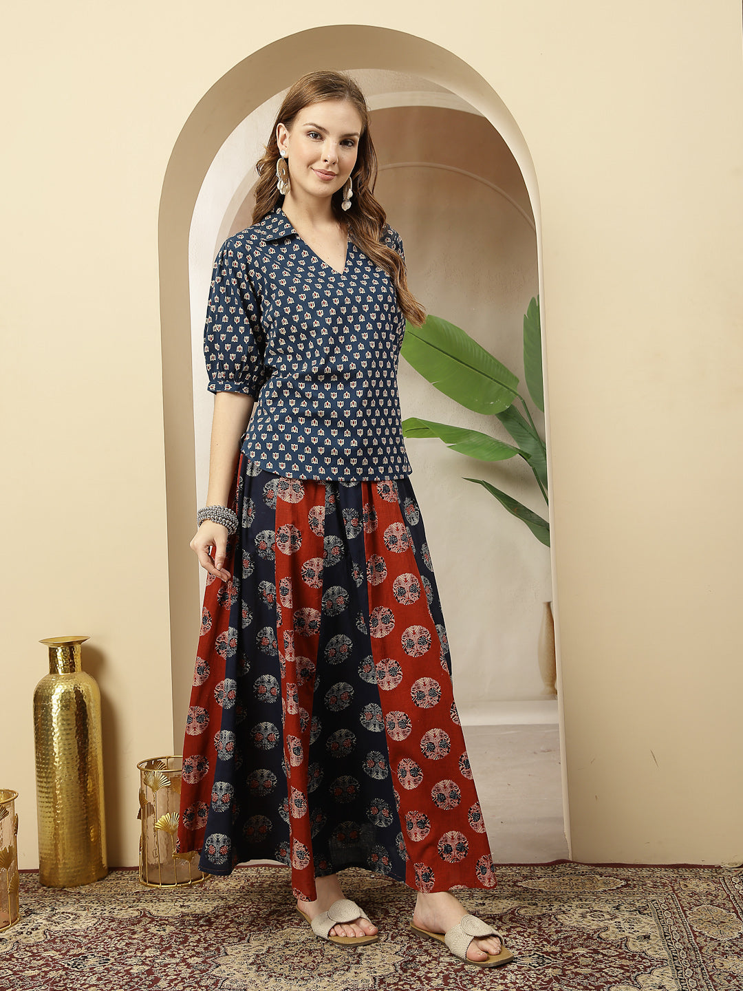 Ethnic Motif Cotton Co-Ord Set