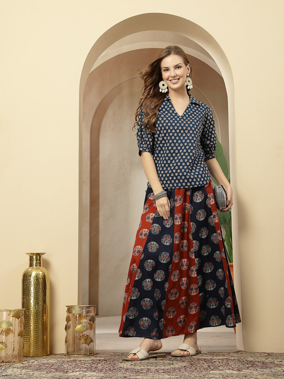 Ethnic Motif Cotton Co-Ord Set