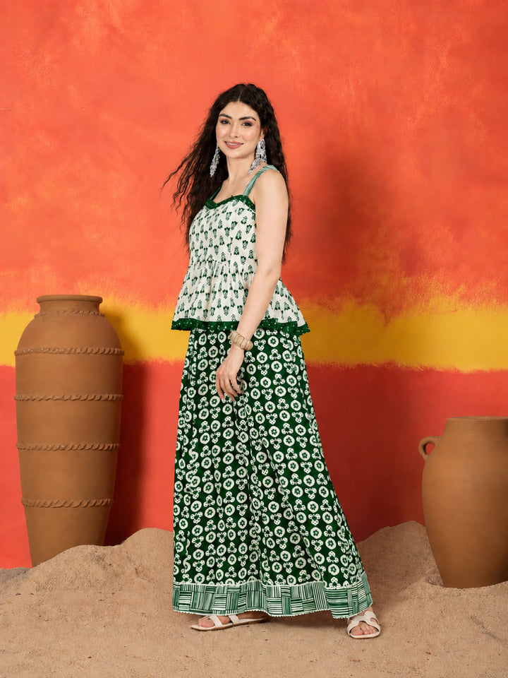 Floral Printed Cotton Co-Ord Set