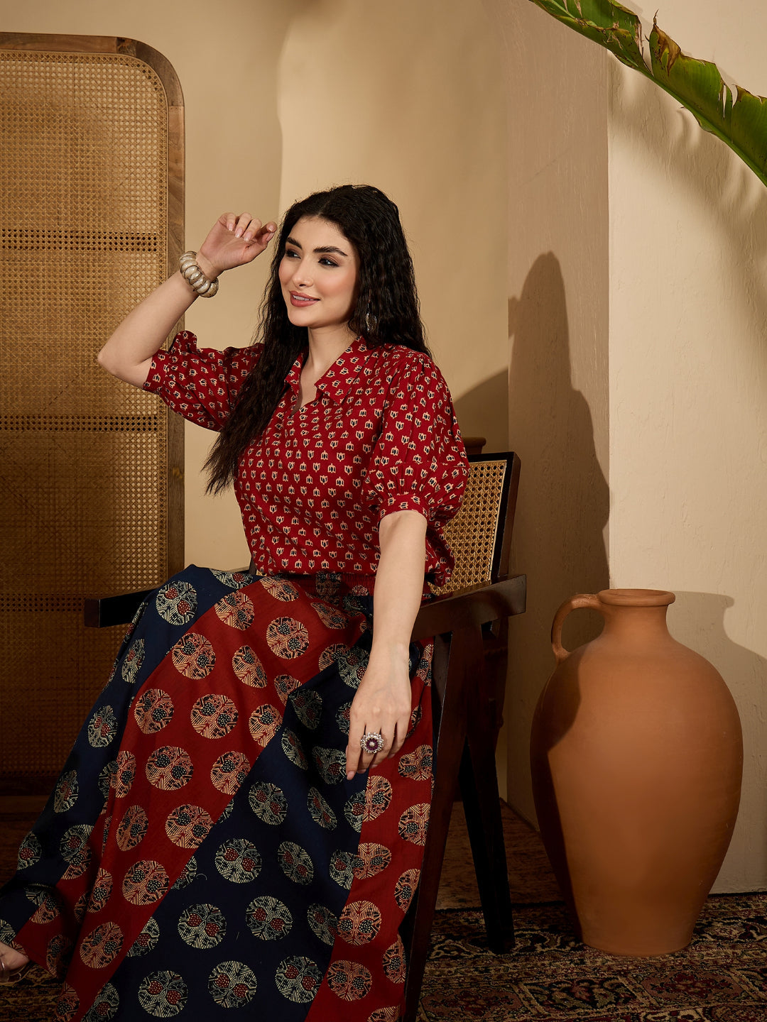 Ethnic Motif Cotton Co-Ord Set