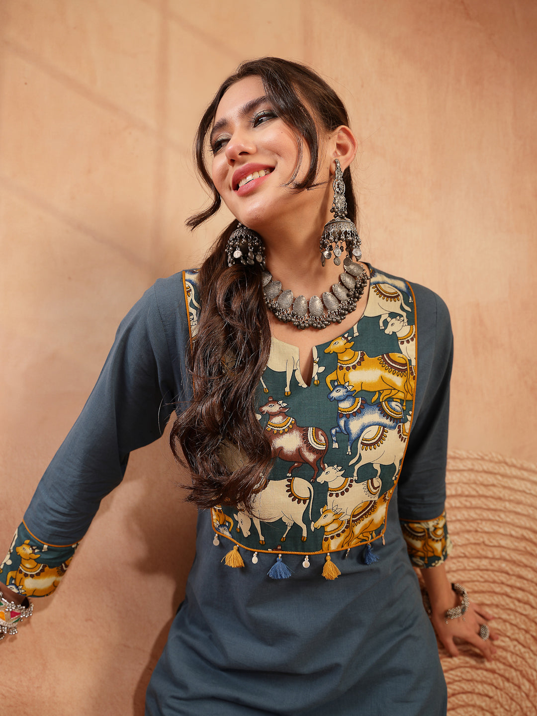 Solid Rayon Straight Kurta