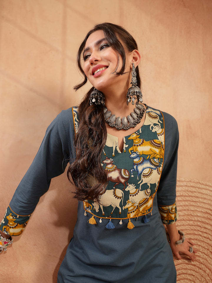 Solid Rayon Straight Kurta