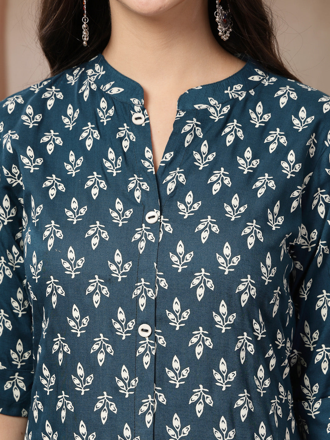 Ethnic Motifs Printed Rayon A-Line Kurta