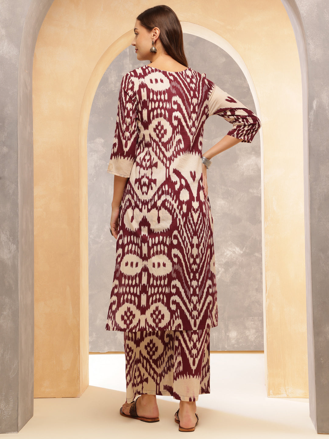 Printed Pure Cotton Straight Kurta Set