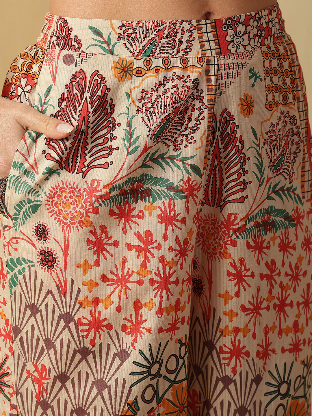 Printed Pure Cotton Straight Kurta Set