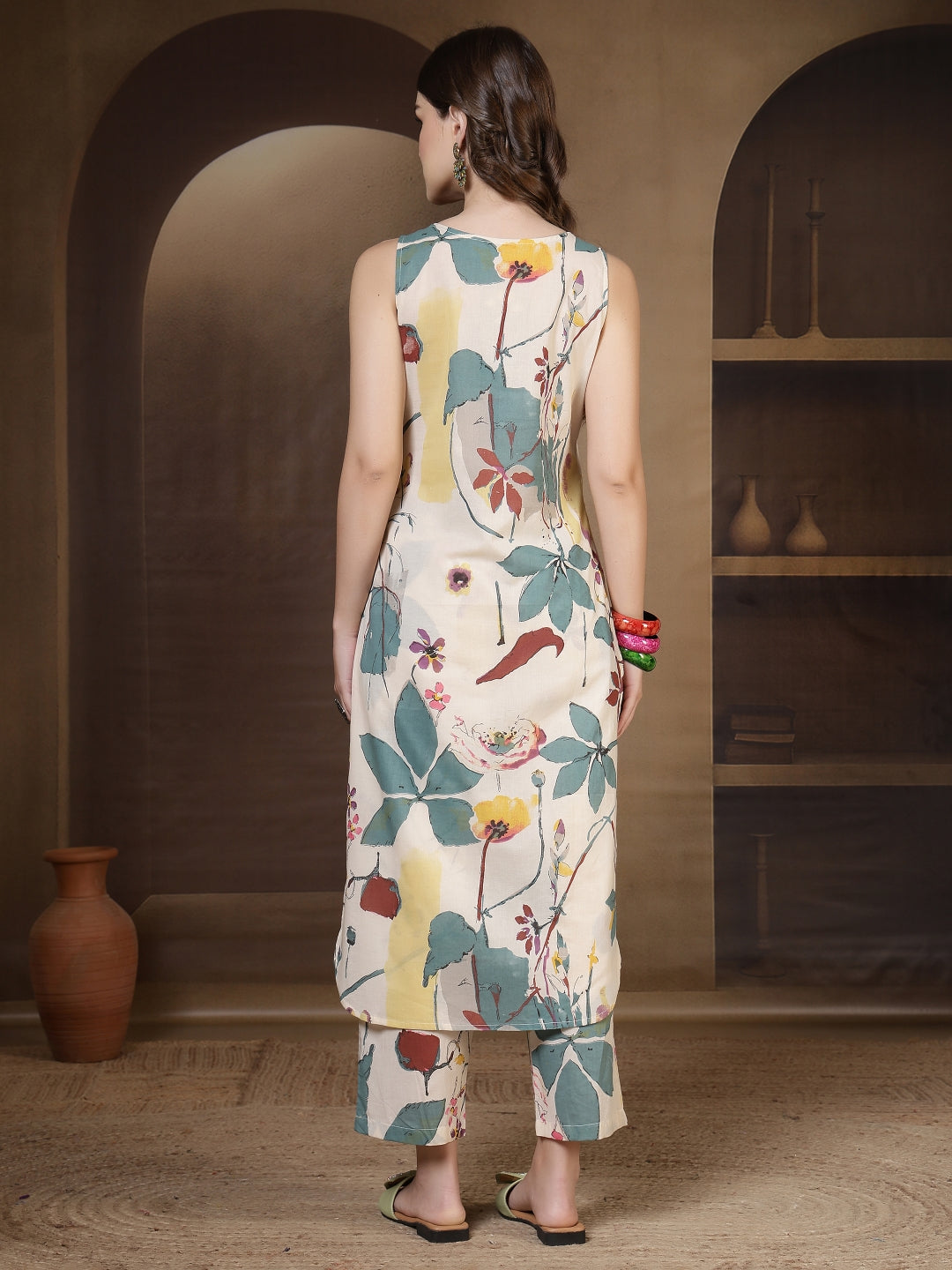 Printed Pure Cotton Straight Kurta Set