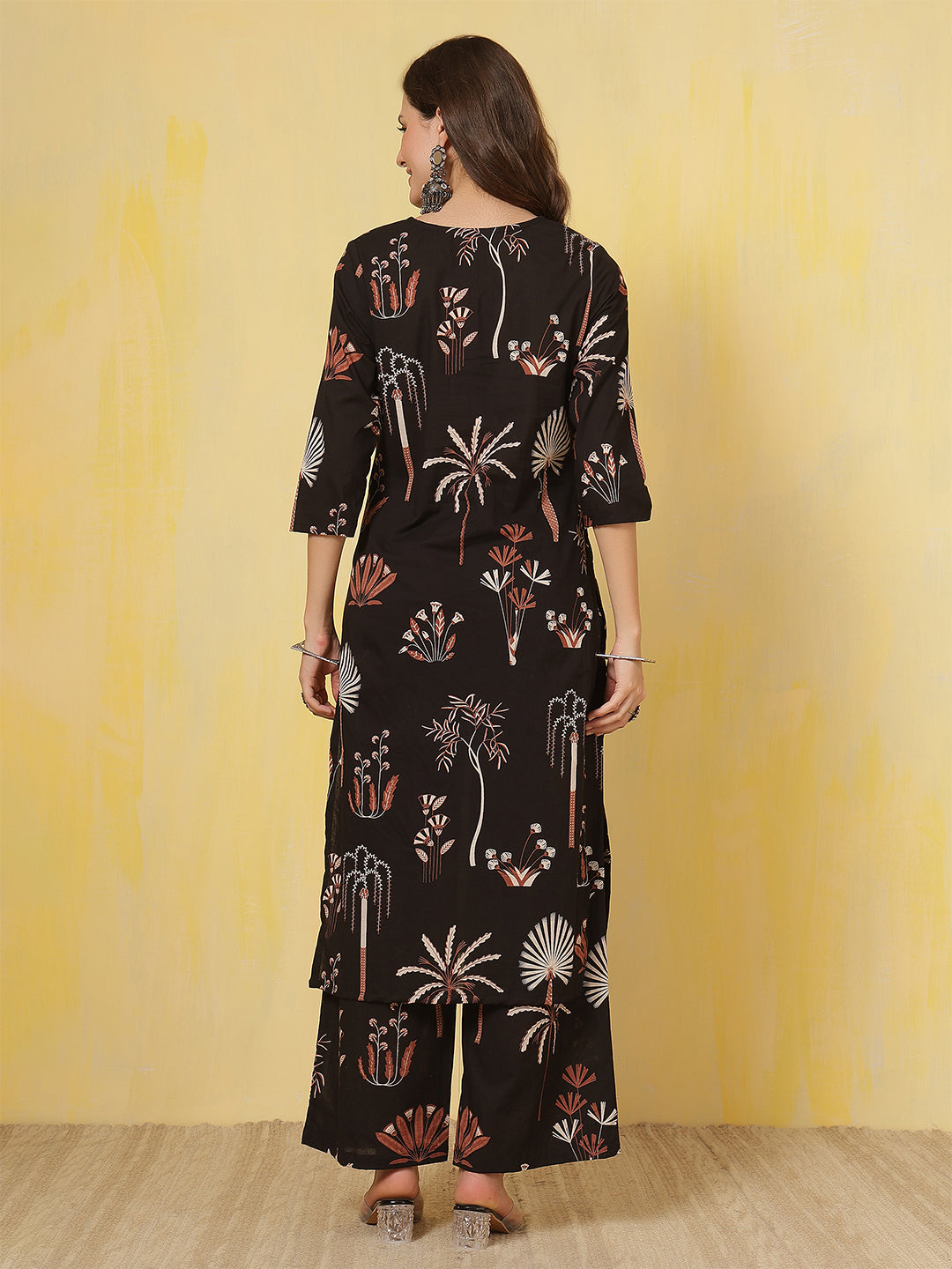 Printed Pure Cotton Straight Kurta Set