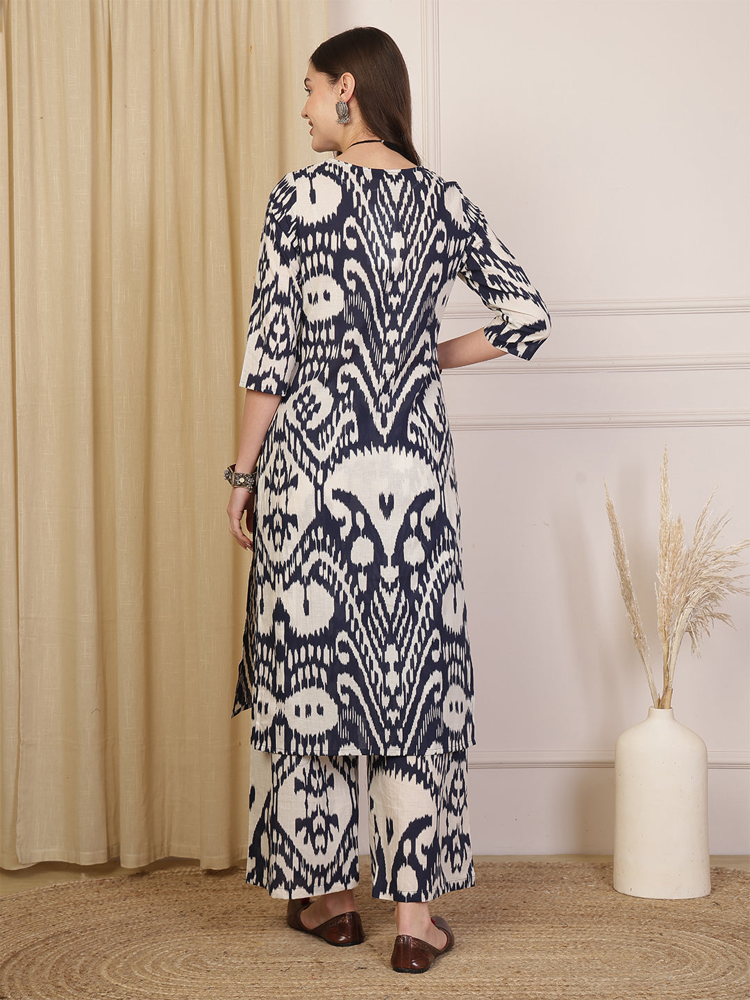 Printed Pure Cotton Straight Kurta Set
