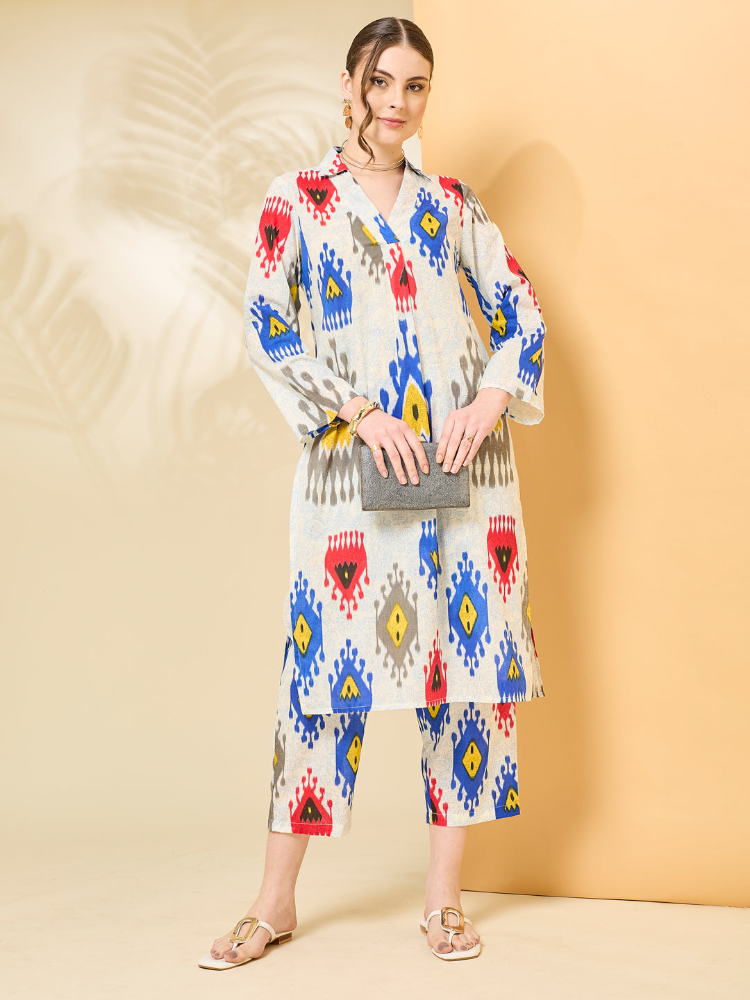 Printed Pure Cotton Straight Kurta Set
