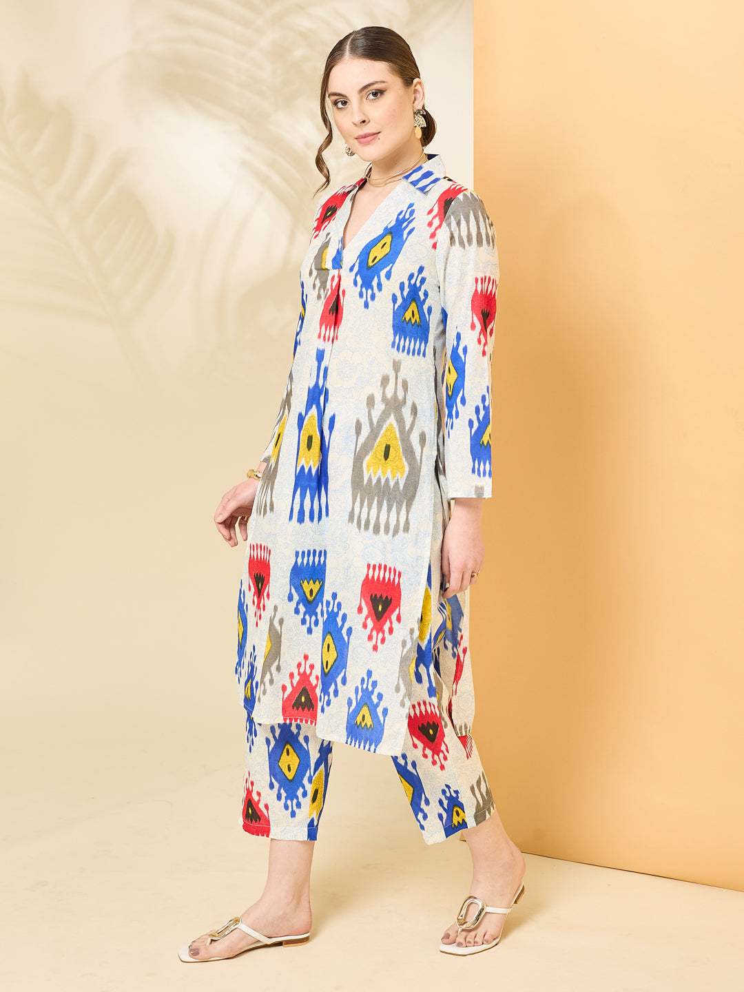Printed Pure Cotton Straight Kurta Set