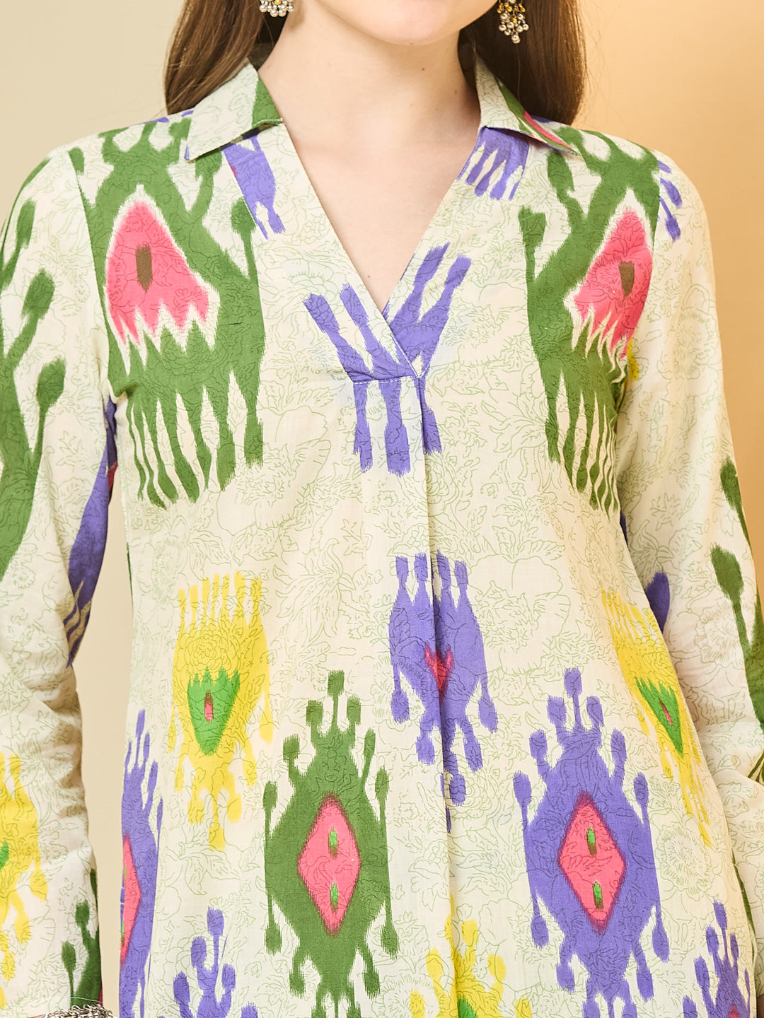 Printed Pure Cotton Straight Kurta Set