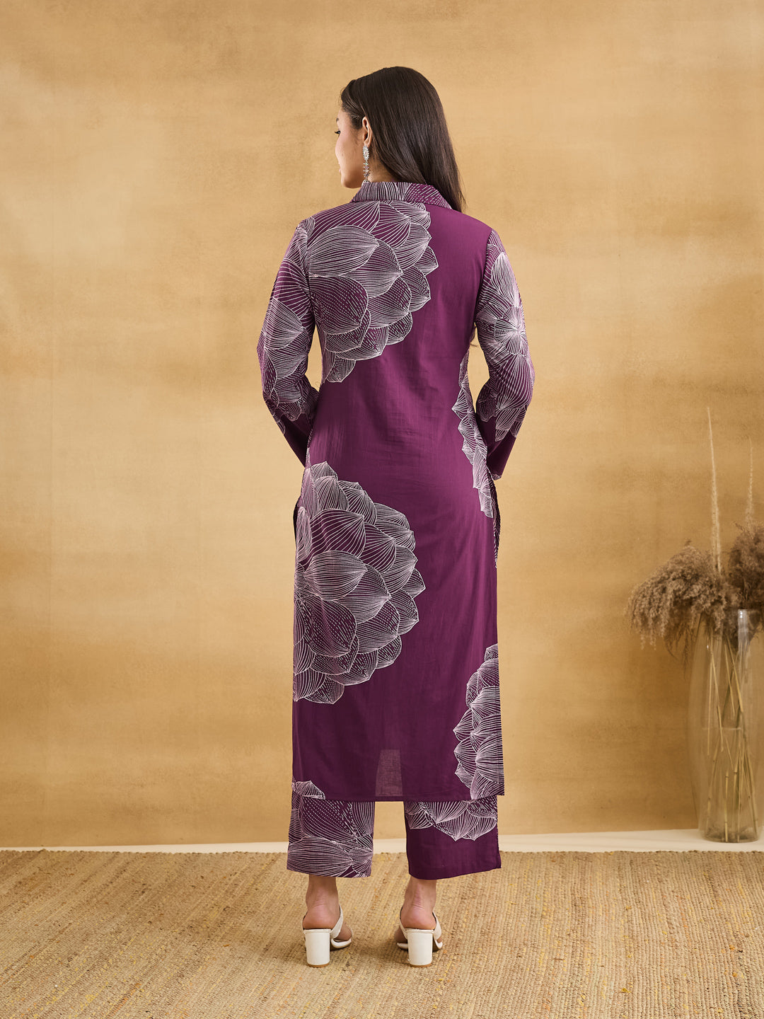 Printed Pure Cotton Straight Kurta Set