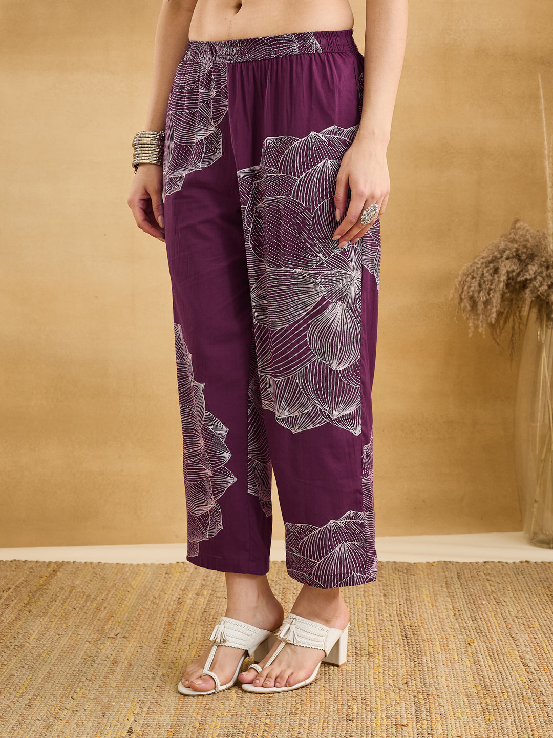 Printed Pure Cotton Straight Kurta Set