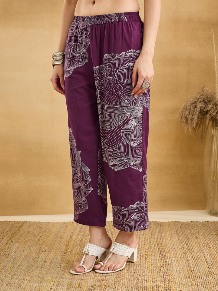Printed Pure Cotton Straight Kurta Set