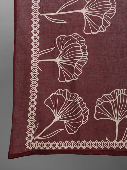 Dyed Pure Cotton Straight Kurta Set With Dupatta