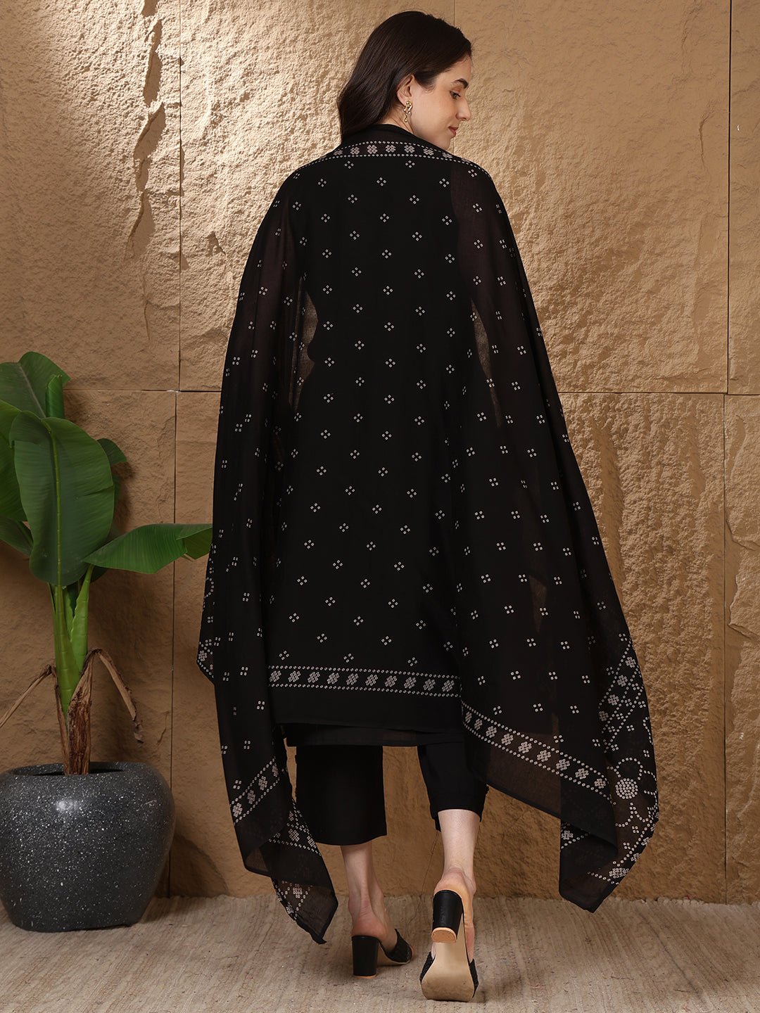 Dyed Pure Cotton Straight Kurta Set With Dupatta