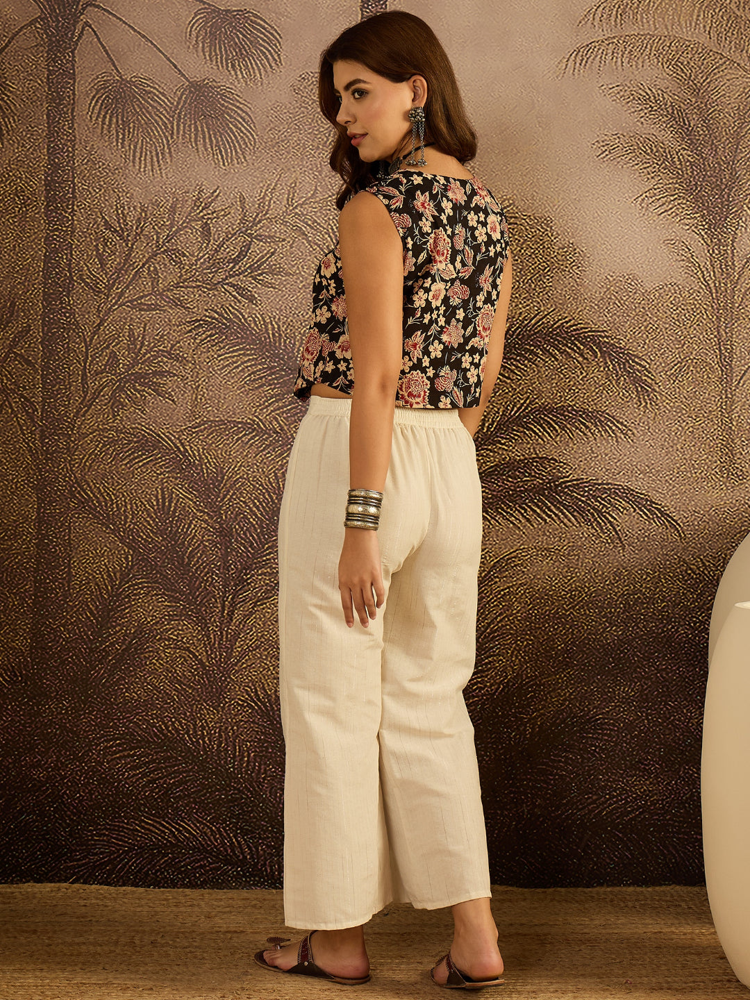 Floral Printed Cotton Vest Top