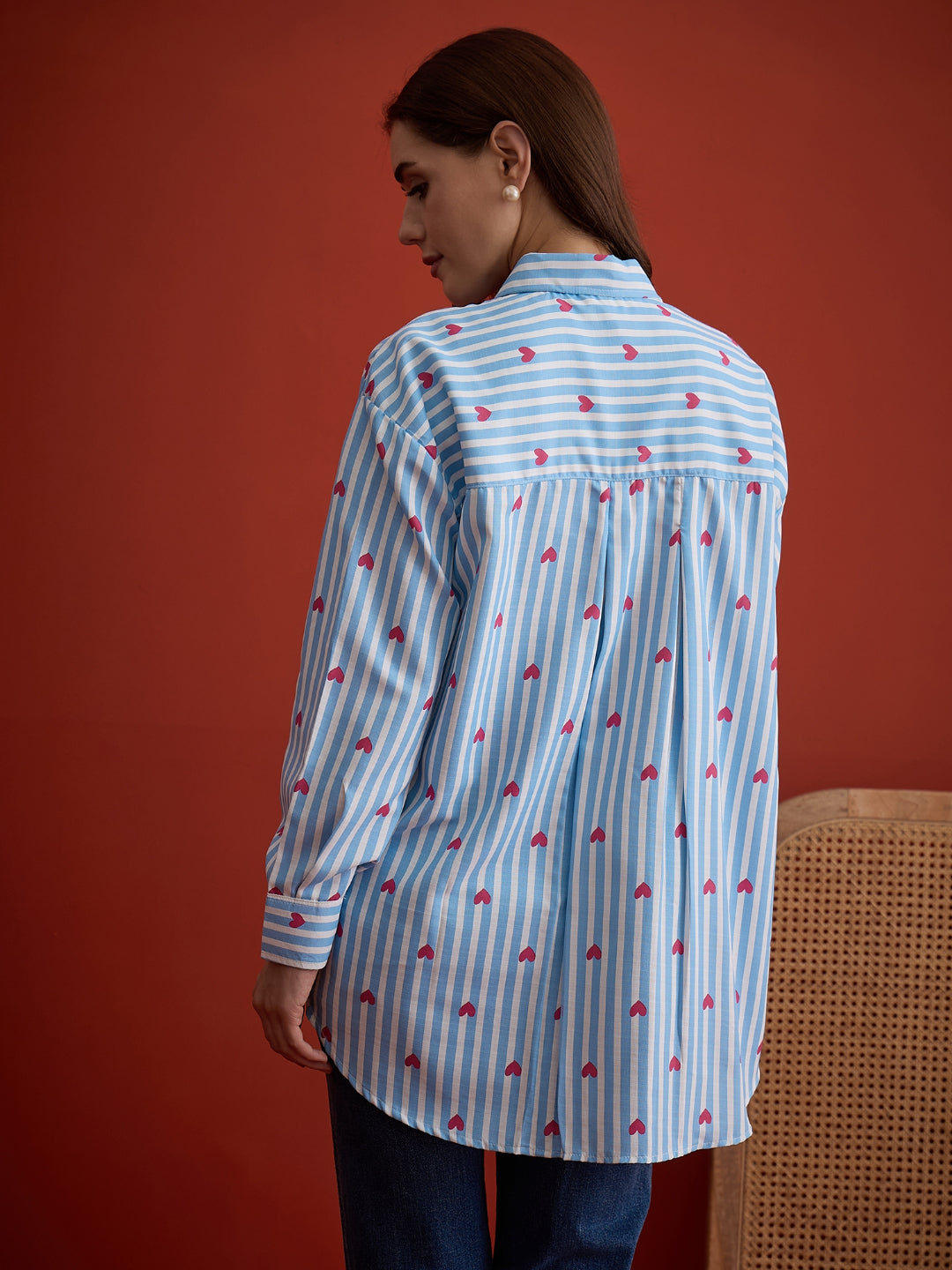 Striped Printed Cotton Shirt