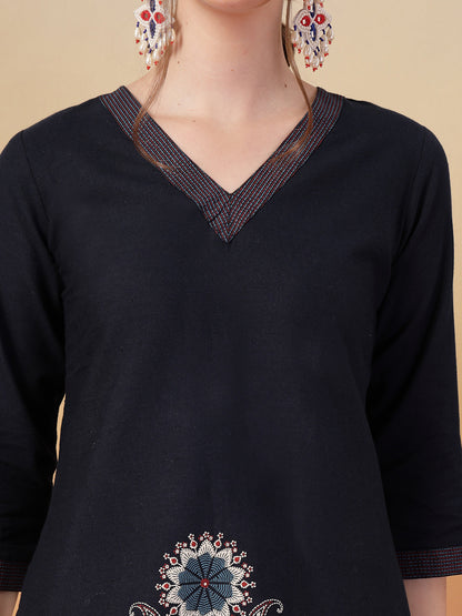 Blue Printed Cotton Flex Top (Pre-Order)