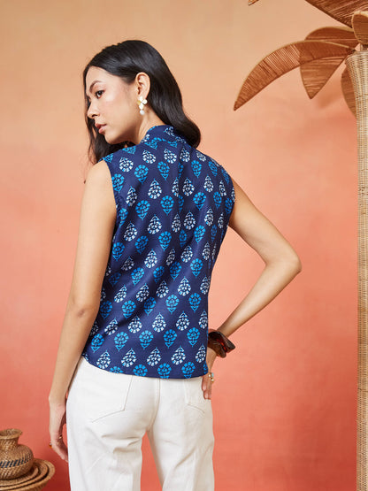 Women's Floral Printed Cotton Vest Top