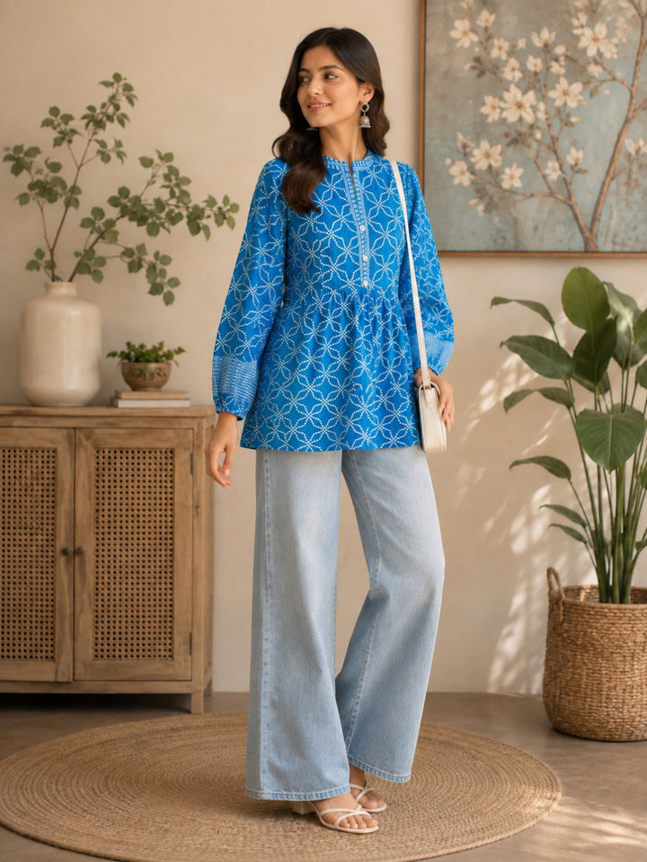 Bandhani Printed Rayon Empire Top
