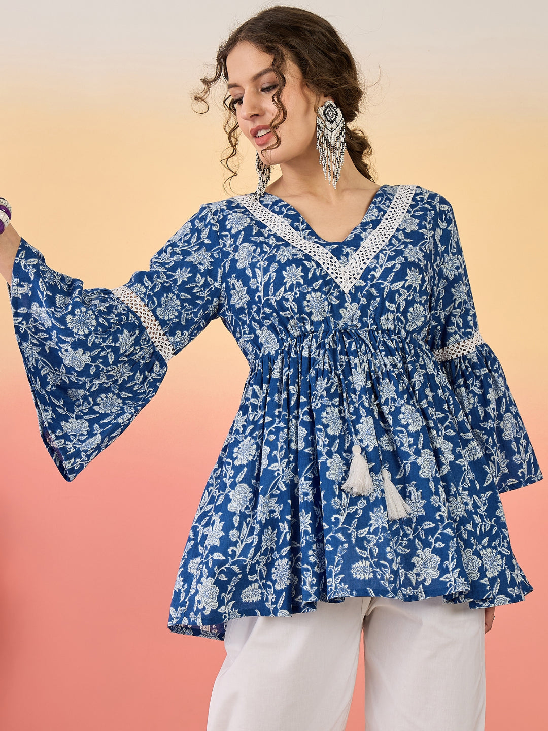 Floral Printed Cotton Top