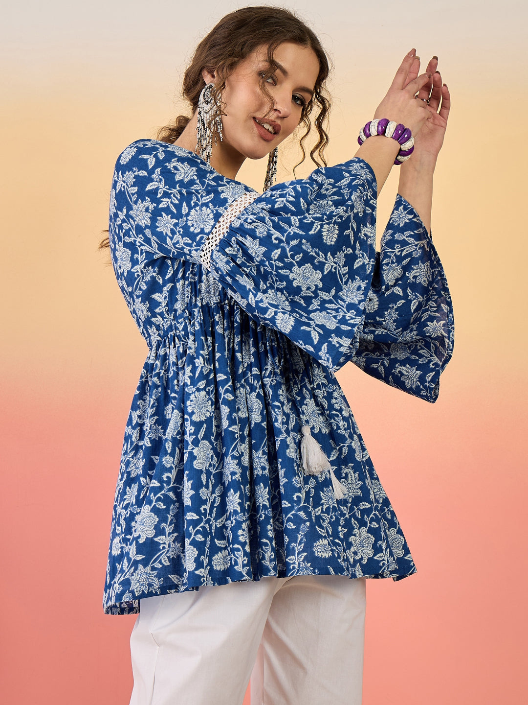 Floral Printed Cotton Top