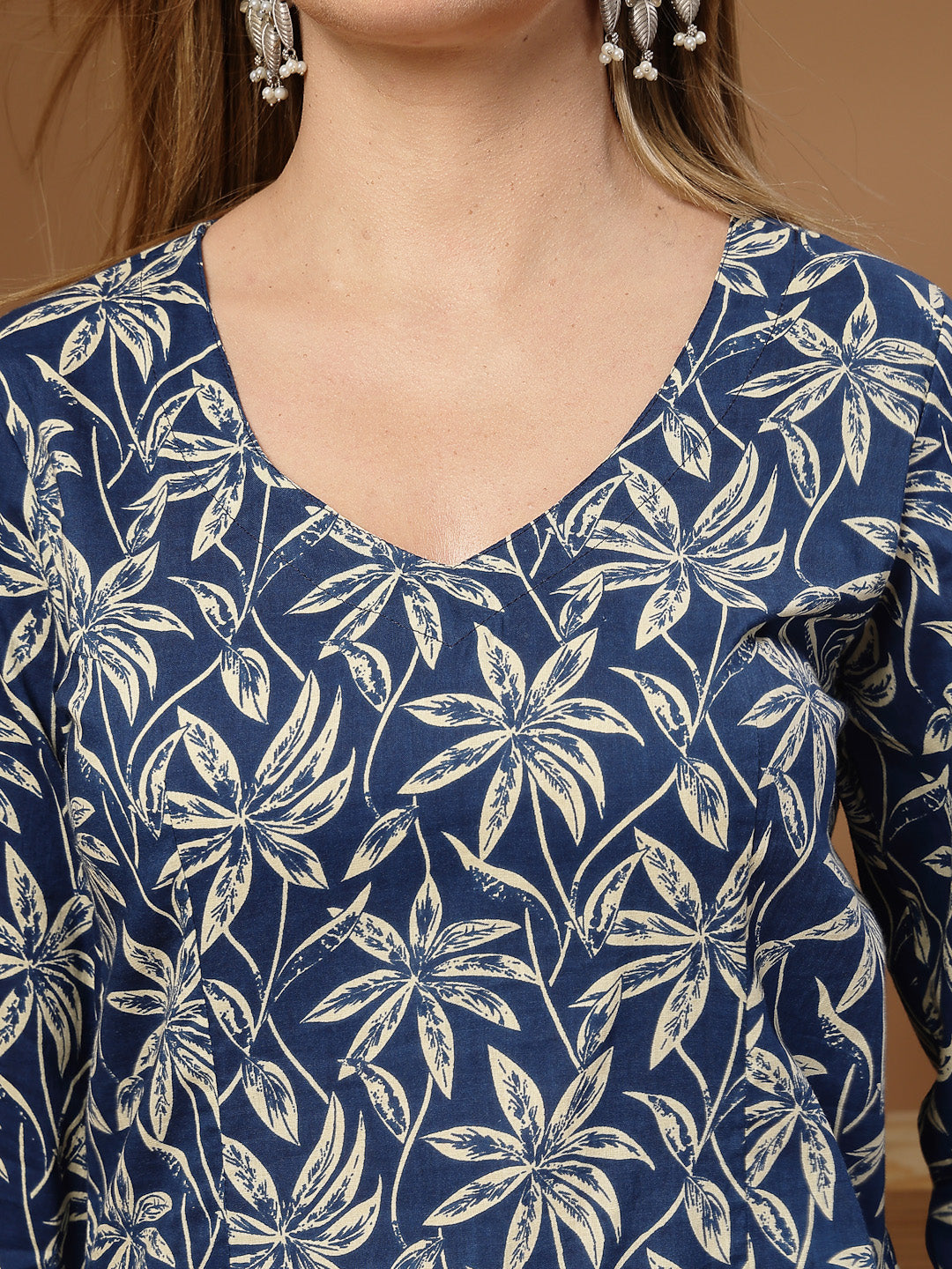 Floral Printed Cotton Straight Top