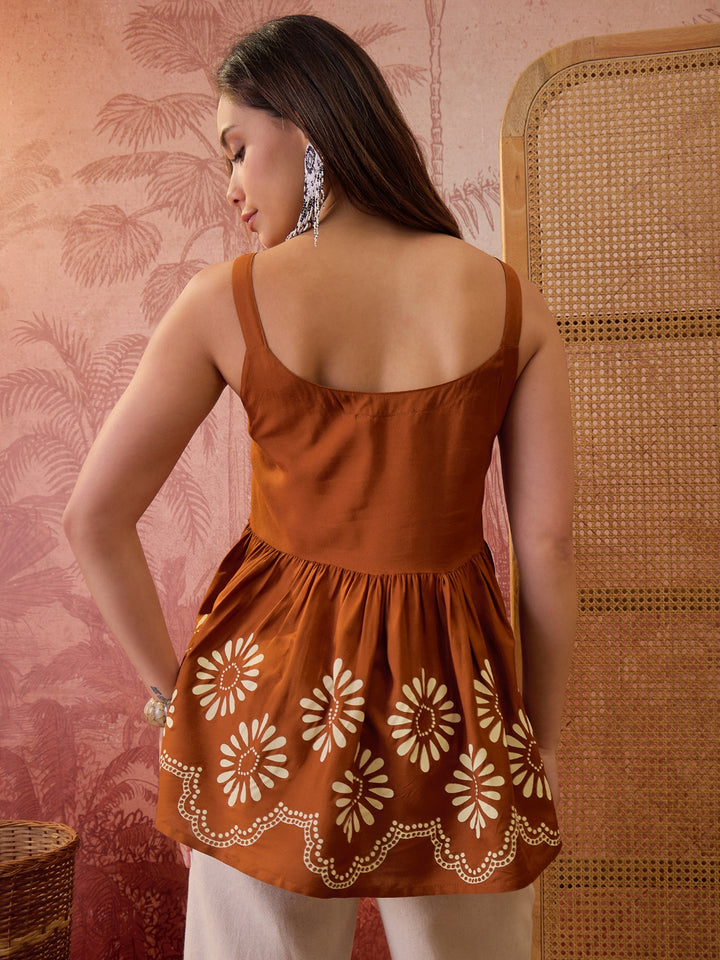 Solid Rayon Empire Top