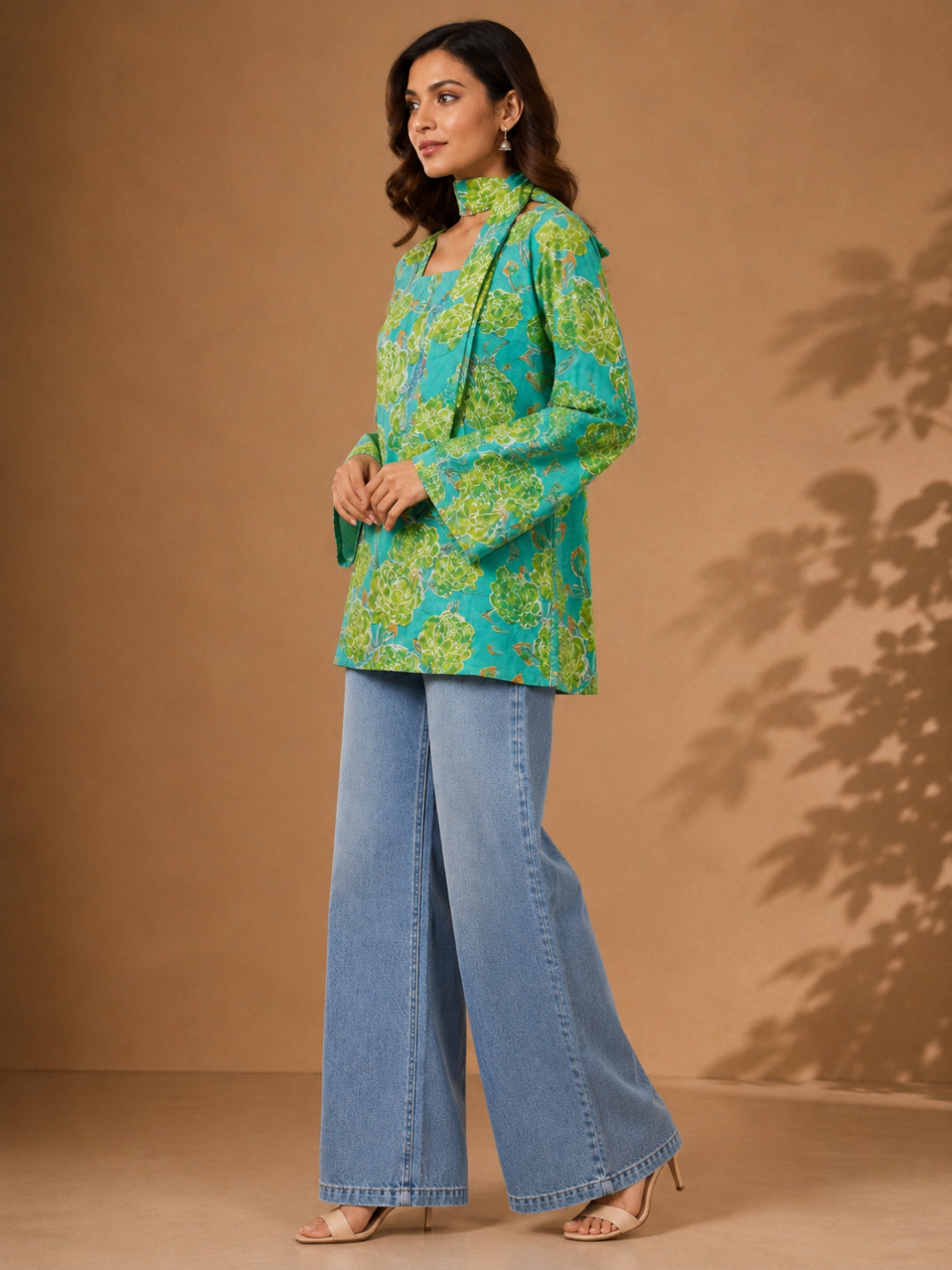 Floral Printed Cotton Straight Top