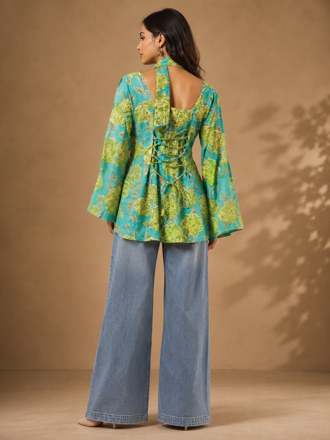 Floral Printed Cotton Straight Top