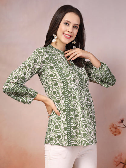 Floral Printed Cotton Top (Pre-Order)
