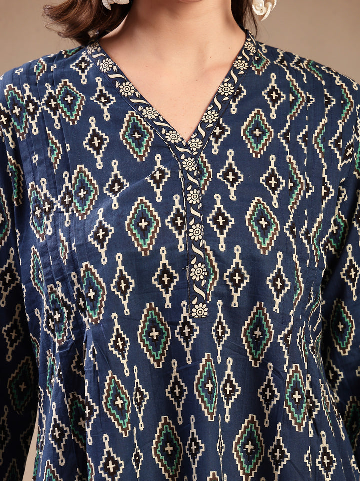 Ethnic Printed Cotton Empire Top