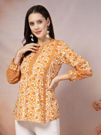 Floral Printed Cotton Top (Pre-Order)