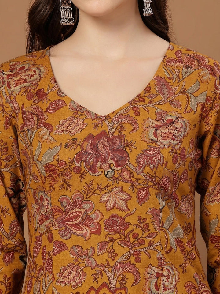 Floral Printed Cotton Straight Top